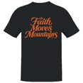 thumbnail image 1 of Faith Moves Mountains Men's Black T-shirt, 1 of 3