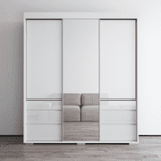 Monaco 3 Door Modern 71 Wardrobe with Mirror
