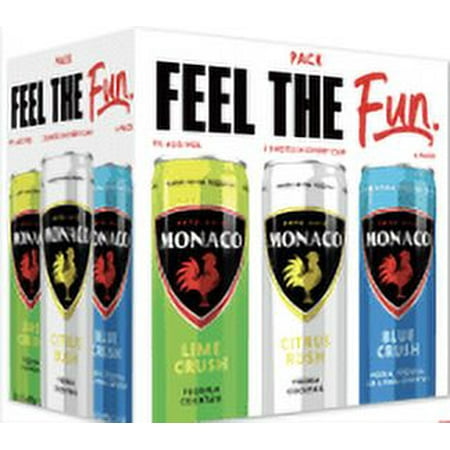 Monaco Core Variety Pack 6pk 12oz Ready to Drink Cocktail Aluminum Tequila and Vodka Base