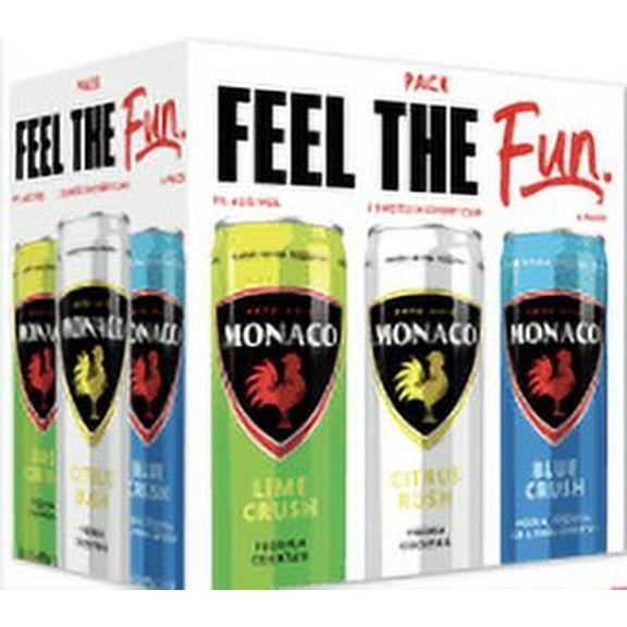 Monaco Core Variety Pack 6pk 12oz Ready to Drink Cocktail Aluminum Tequila and Vodka Base