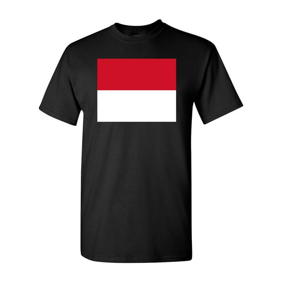 Monaco Country Flag Adult DT T-Shirt Tee