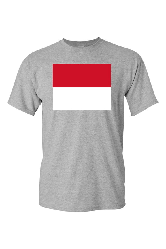 Monaco Country Flag Adult DT T-Shirt Tee