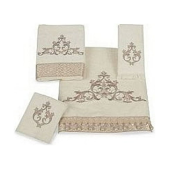 Monaco Embroidered Bath Towel - Ivory