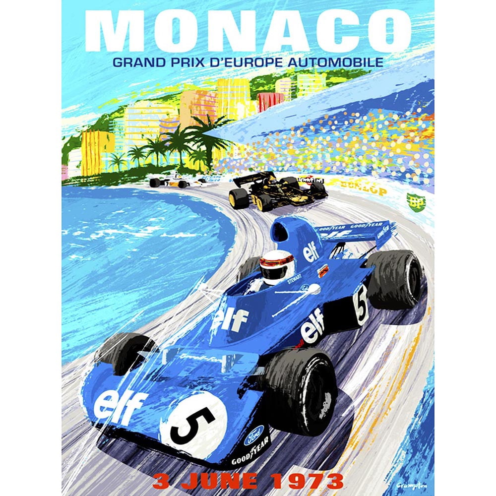 Monaco Europe Grand Prix 1973 Motor Sport Racing Formula 1 Race Vintage ...