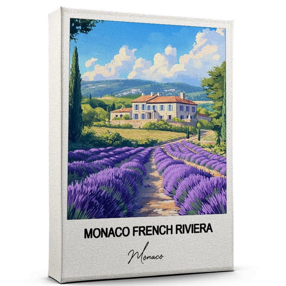 Monaco French Riviera Travel Wall Canvas Elegant and Cultural Art Print Monaco Canvas Print Ideal Gift for Travel Lovers