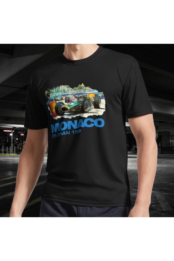 Monaco GP 1968 Active T-Shirt Funny Size Mode American T-shirt