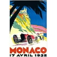 thumbnail image 1 of Monaco Grand Prix 1932 - Vintage Auto Racing Poster (11x17Inches(Black-Framed)), 1 of 6