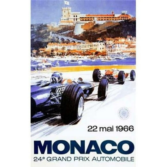 Monaco Grand Prix 1966 Poster Print by Michael Turner - 12 x 18 - Small