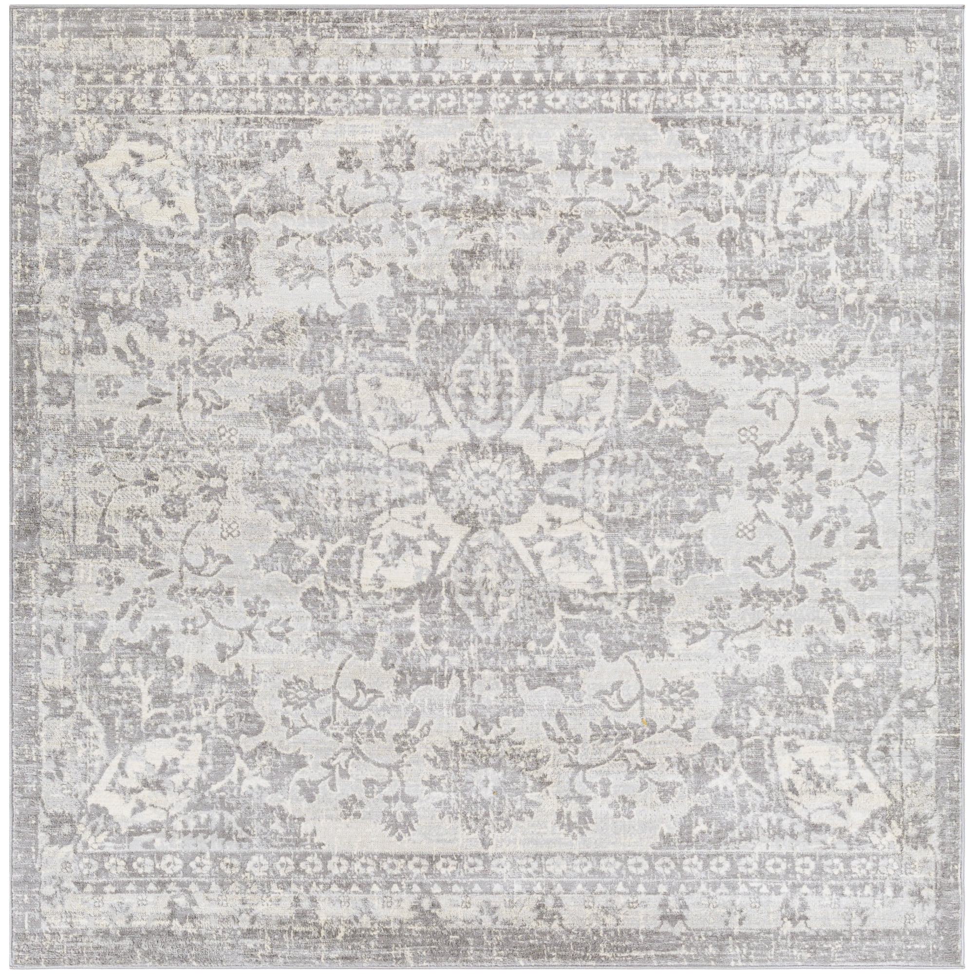 Grey Square Rug Monaco Grey 6'7