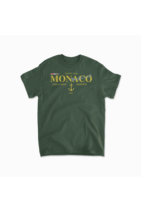 Monaco Inspired Yacht Club T-Shirt | Luxury Maritime Unisex Tee (Black, 4XL)