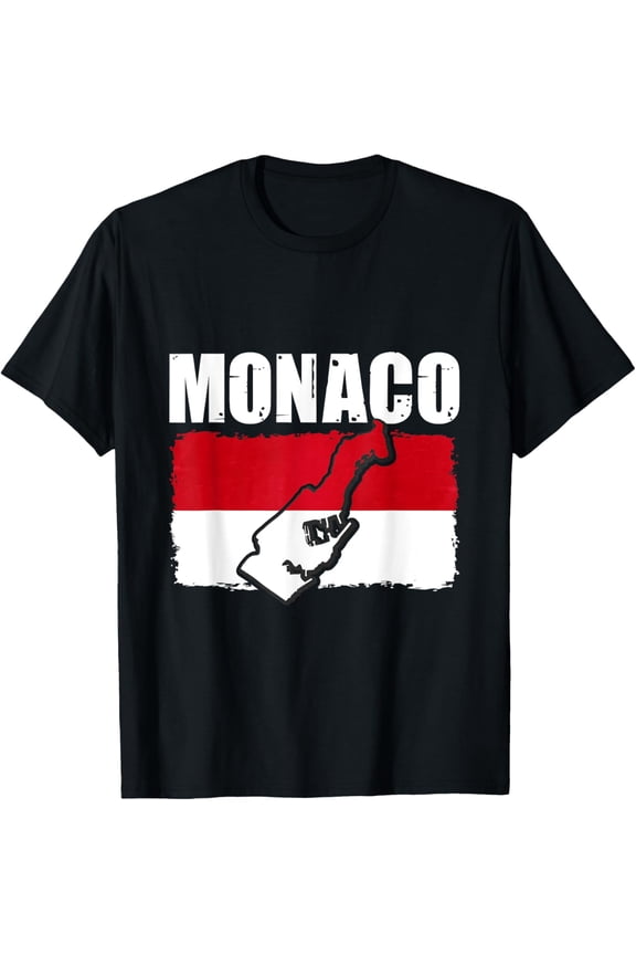 Monaco Map Flag T-Shirt