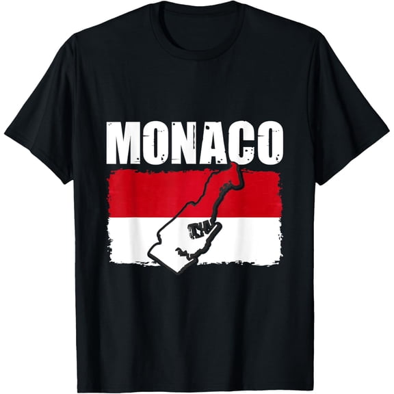 Monaco Map Flag T-Shirt