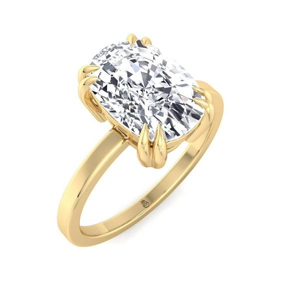 Monaco - Moissanite Elongated Cushion Cut Solitaire Lab Diamond Engagement Ring