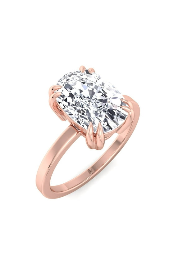 Monaco - Moissanite Elongated Cushion Cut Solitaire Lab Diamond Engagement Ring