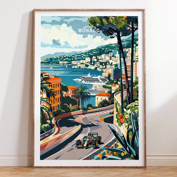 Monaco Monaco Europe Travel Wall Art Europe Travel Print House Worming Gifts Birthday Gifts Wedding Gifts