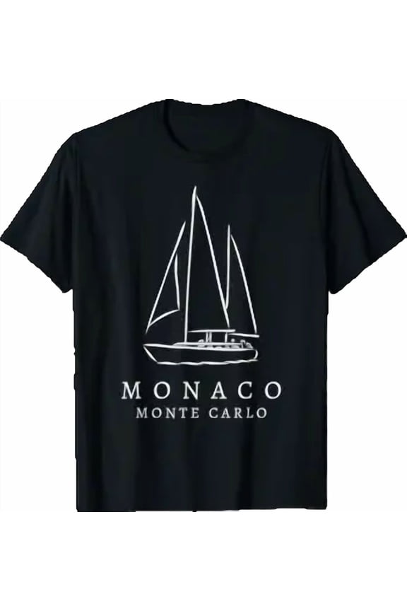 Monaco Monte Carlo Sailing Club Tourist Vacation Souvenir T-Shirt