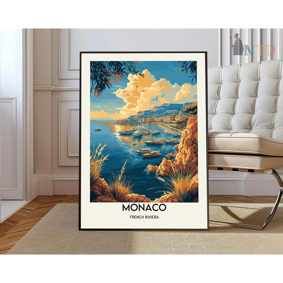 Monaco Print, Monacomonaco Poster, Monaco Photo, Monaco Poster Print, Monaco, Monaco French Riviera Wall Art, Modern Wall Decor, 24x36 UNFRAMED
