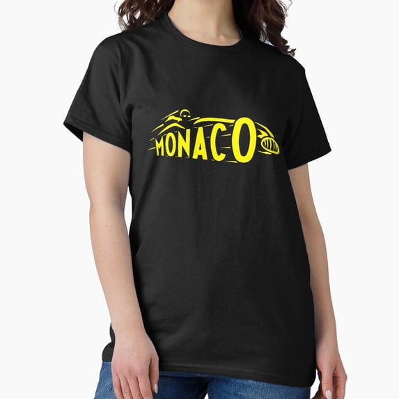 Monaco Retro Travel Aesthetic Minimal Vintage Style Unisex T-Shirt, up to size 5XL