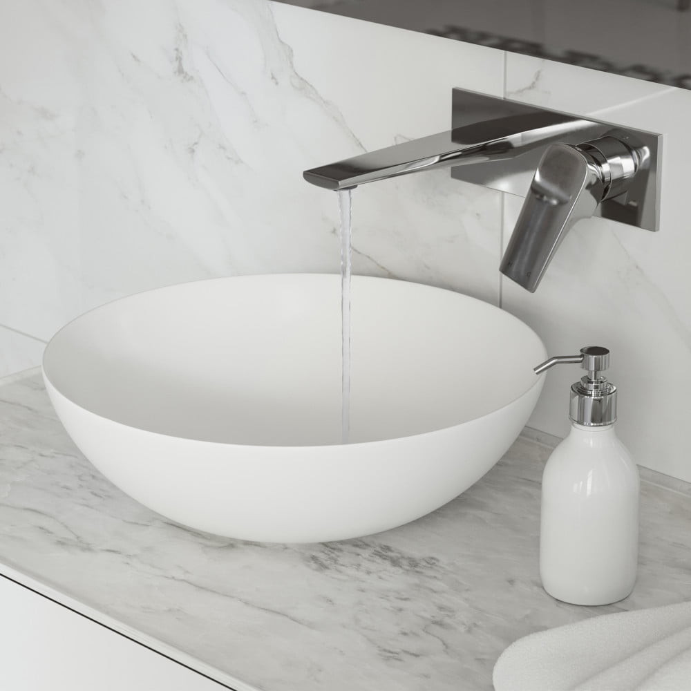 Monaco Chrome Single-Handle Wall-Mount Bathroom Faucet