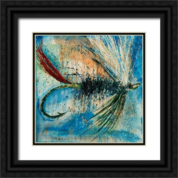 Monahan, Jodi 26x26 Black Ornate Wood Framed with Double Matting Museum Art Print Titled - Green Butted Skunk Fly