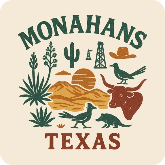 Monahans Texas Keepsakes Souvenir Vinyl Sticker – Destination Travel Keepsake Collectible (3-Inches Wide)