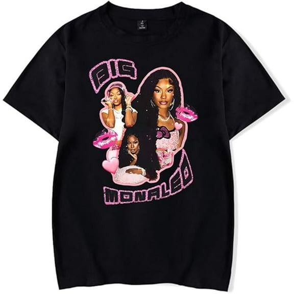 Monaleo Merch T-shirt Casual Fashion Short Sleeve Summer Print Unisex Round Neck T-shirt Top