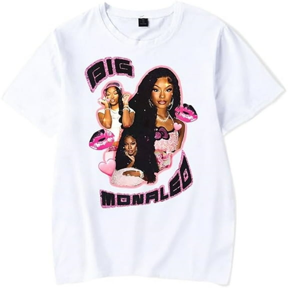 Monaleo Merch T-shirt Casual Fashion Short Sleeve Summer Print Unisex Round Neck T-shirt Top