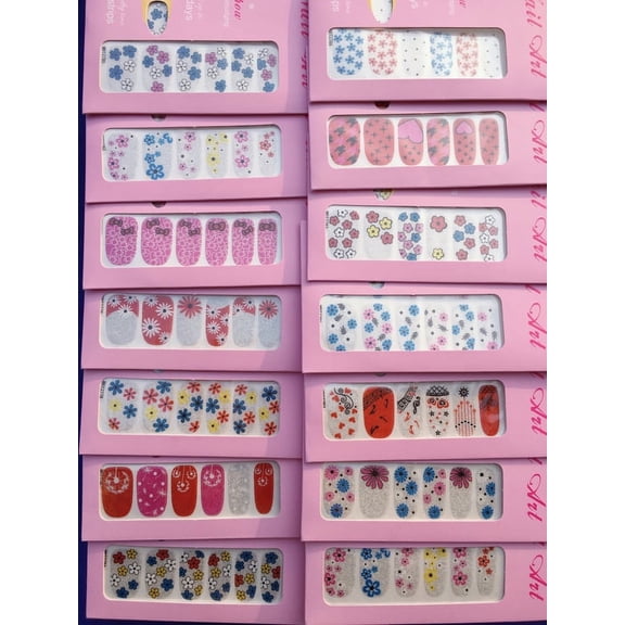 Monalisa Nail Polish Appliques Full Nail Art Designs Sticker (10 sets)