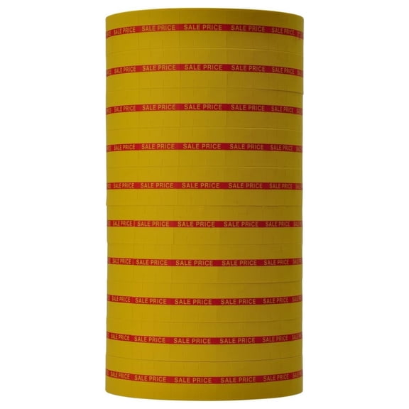 Monarch 1115 Pricing Labels - Red Sale Price Labels, 10 Rolls (15,000 Labels) - 3/4" x 19/32", Tamper-Proof, Yellow & Red