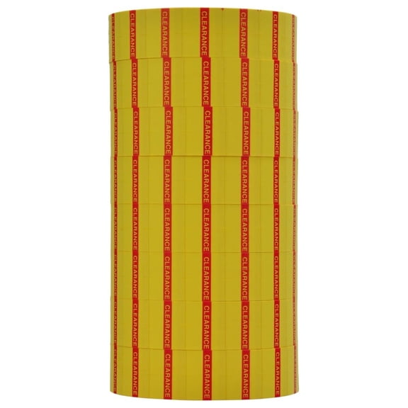 Monarch 1136/1138 Pricing Labels - 14,000 Red Clearance Labels - 8 Rolls - 1750 Labels/Roll - Tamper Proof - Avery Dennison Compatible