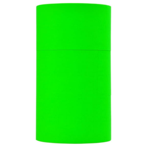 Monarch 1151/1152/1153/1175/1176/1177 Pricing Labels - 6 Rolls + 1 Free - Fluorescent Green - 1 1/4" x 1" - Tamper Proof