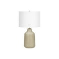 thumbnail image 1 of Monarch 24" Concrete Stone Table Lamp with Round Finial in Beige/Ivory, 1 of 8