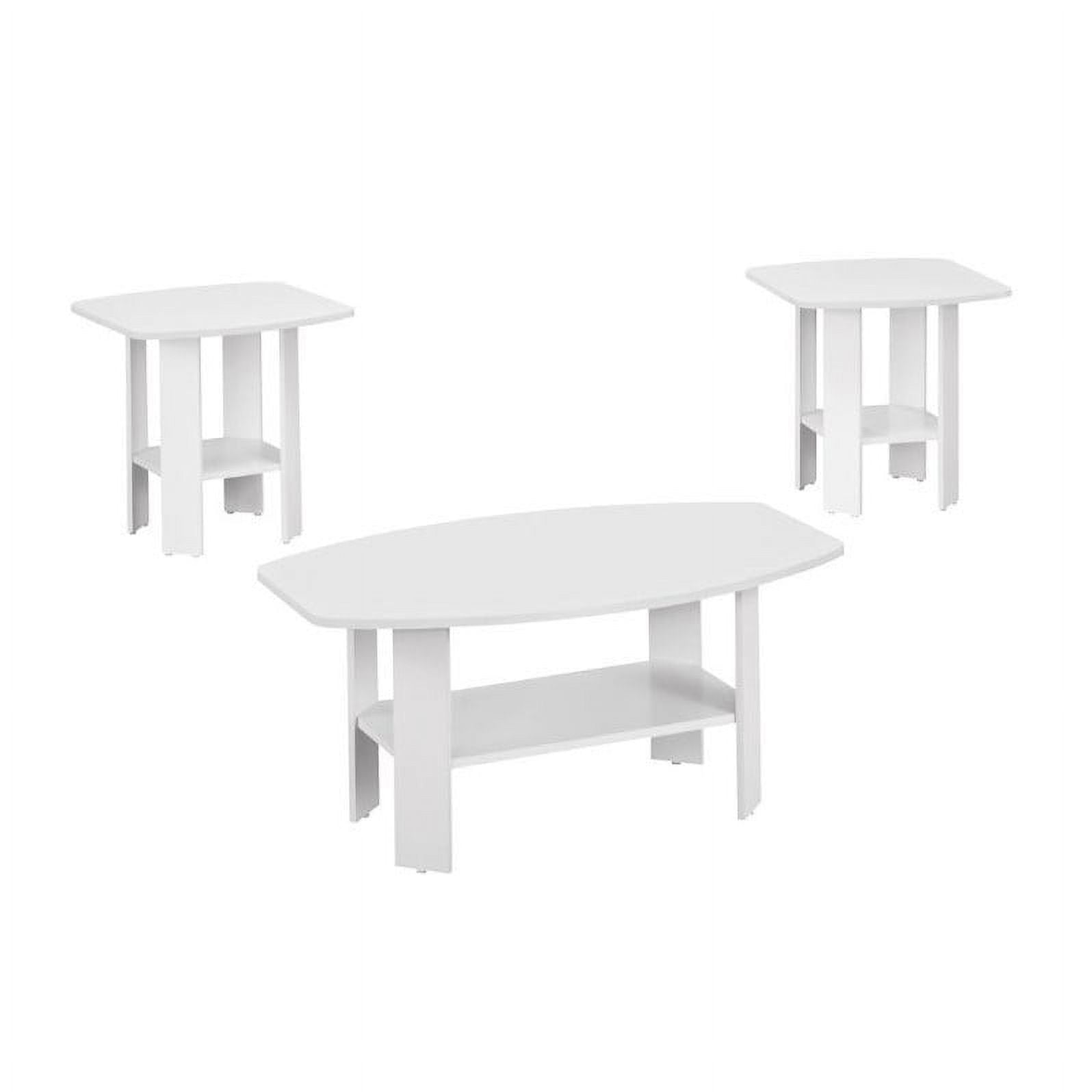 Monarch 3 Piece Coffee Table Set in White