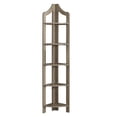 thumbnail image 1 of Monarch 5 Shelf Corner Bookcase in Dark Taupe, 1 of 11