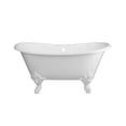 thumbnail image 1 of Monarch 72 Inch Cast Iron Double Slipper Clawfoot Tub - Rim Faucet Drillings - Monarch Feet, 1 of 2