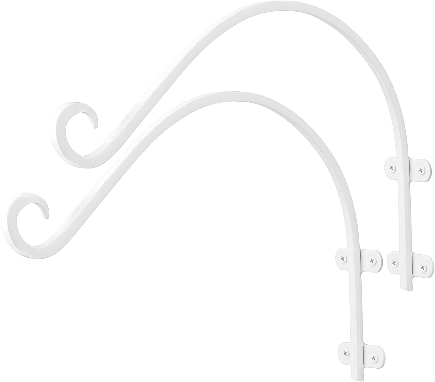 White Rust Resistant Iron Wall Plant Hanger Set