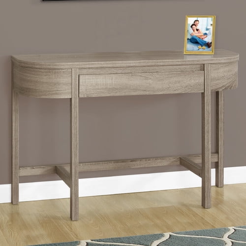 Monarch Accent Table 48"L / Dark Taupe With A Storage Drawer