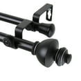 thumbnail image 1 of Monarch Adjustable Black Double Curtain Rod Set, 1 of 3
