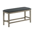 thumbnail image 1 of Bench - 42" Rectangular - Dining Room - Kitchen - Upholstered - Antique Gray, 1 of 3