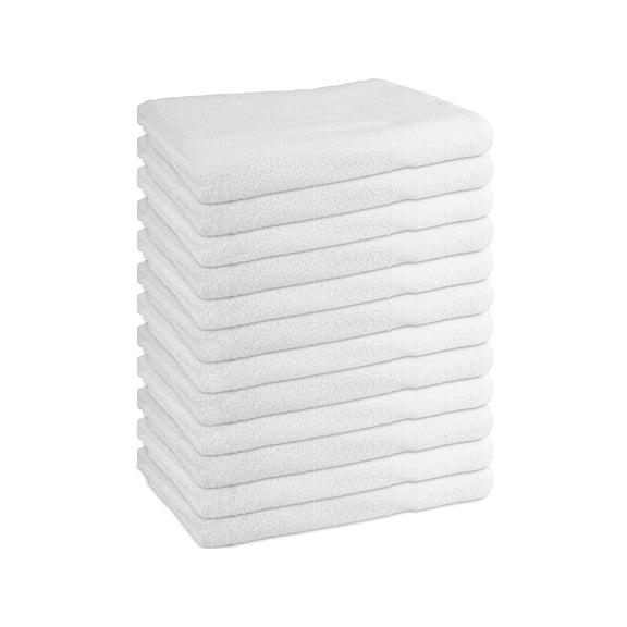 Monarch Brands Plus Crescent Bath Towel White 12/Carton (P-PLUS_2244-6) P-PLUS-2244-6