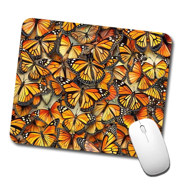 Monarch Butterflies Covering Everything Mouse Pad Low Profile Gaming Mat