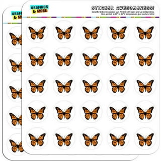 Ayieyill 40 Pcs Monarch Butterfly Decorations Orange Butterflies