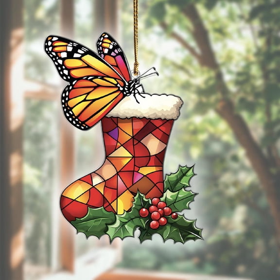 Monarch Butterfly Acrylic Suncatcher Window Hanging, Monarch Butterfly Ornaments, Christmas Decorations