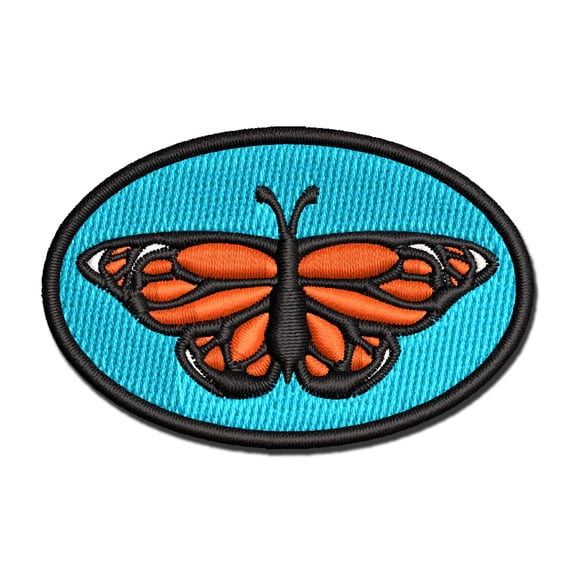 Monarch Butterfly Applique Multi-Color Embroidered Iron-On Patch - 2.0 Inch Mini