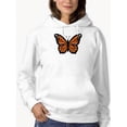 thumbnail image 1 of Monarch Butterfly Art Hoodie Women -Image by Shutterstock, Female x-Large, 1 of 4