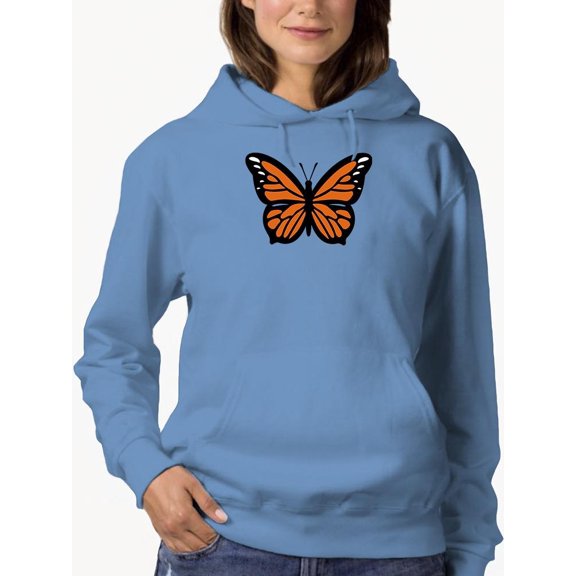 Monarch Butterfly Art Hoodie Women -Image by Shutterstock, Female x-Large