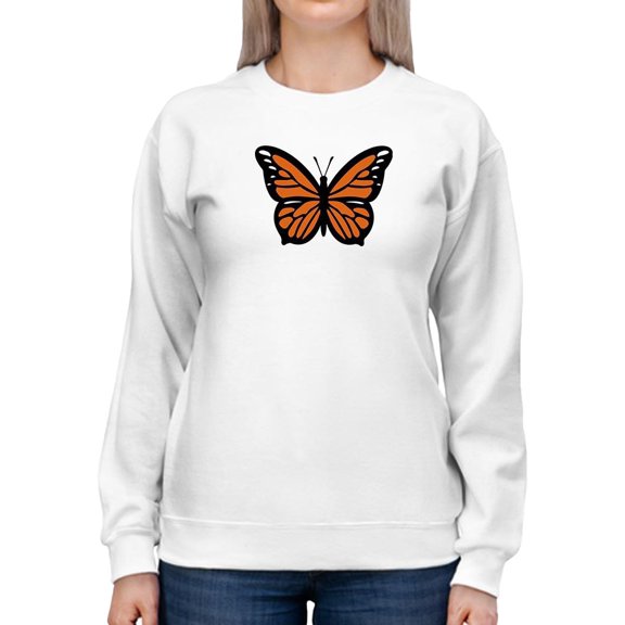 Monarch Butterfly Art Sweatshirt Women -Image by Shutterstock, Female 3X-Large