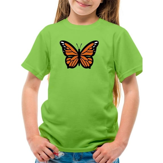 Monarch Butterfly Art T-Shirt Juniors -Image by Shutterstock, Small