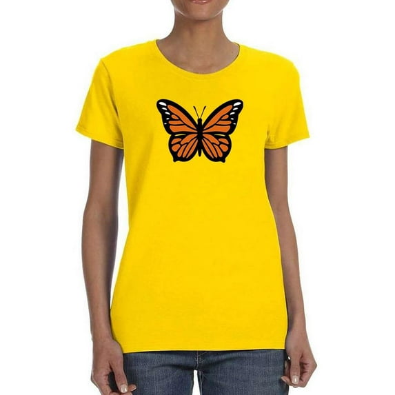 Monarch Butterfly Art T-Shirt Women -Image by Shutterstock, Female Small