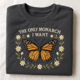 thumbnail image 1 of Monarch Butterfly Embroidered Sweatshirt, Nature Lover Crewneck, Environmentalist Gift, The Only Monarch I Want Hoodie, 1 of 4